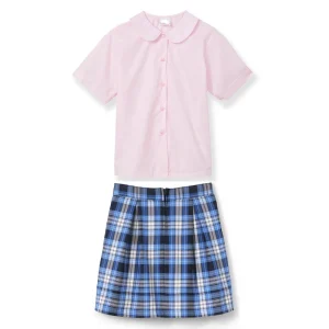 School Clothes Wear Student Uniform Girls Blouse Skirt Set Dress Short Sleeved Skirt Set Children’s Kindergarten School Uniform