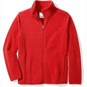 School Kids Wear Fleece Jacket Boys and Toddlers’ Polar Fleece Full Zip Mock Jacket