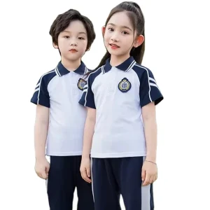 School Polo Shirts Two Tone School Uniform t Shirt Children Elementary School T shirts