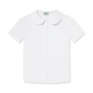 School Uniform White Blouse Girl Custom Peter Pan Neck Shirt School Outfit Dress Chic Children Uniformes Escolares Manufacturer