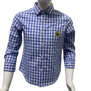 School Uniforms Dress Shirts Long Sleeve Button Plaids Shirts Boys Kids Shirts