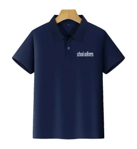 School Uniforms Polo Shirts Girls Knit T shirts&polo Shirts Navy Blue