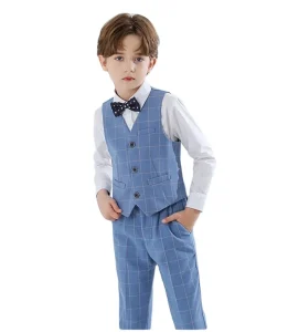 School Vest Models Plaid Girls Boys Children School Uniform Vest