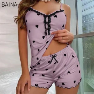 Sexy Girls Home Wear Soft Nighty Sleepwear Set