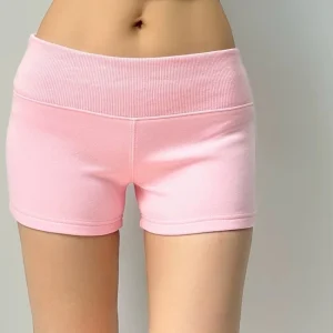 Sexy Girls Mini Shorts Sport Wear Slim Fit Casual Shorts Women Plain Elastic Waistband Short Pants