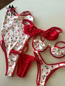 Sexy Lady Girls Beachwear Swimsuit Bathing Suits Bandage Halter Thong Bikini Set Women Swimwear