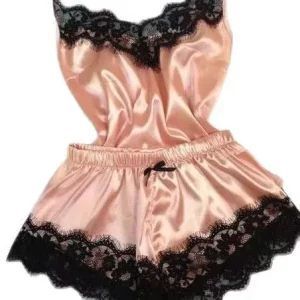 Sexy Women Lace Comfortable Lingerie Girls Nightgown Sleeveless Nighty Nightwear