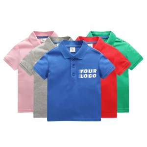 Shirts for Kids 100% Cotton Plain T Shirt Polo Neck Kid T Shirt Boys Polo Shirt Custom Logo Polo Shirt