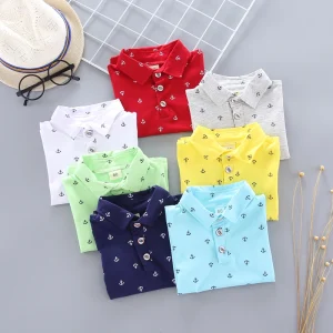 Short sleeved POLO Shirts for Boys and Knitted T shirt Tops for Children Ages 1 to 5 Shirts for Kid