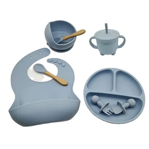 Silica Gel Baby Feeding Set Modern Customizable Tableware for Complementary Food and Children