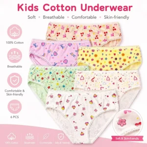Skin Friendly Girls Boyshort Floral Thin Knitted Cotton Panties Breathable Everyday Underwear