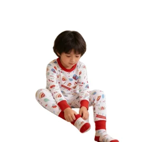 Sleepwear Children Baby Low MOQ Custom Patterns Little Boys Girls 2 Pieces Pajamas Sets