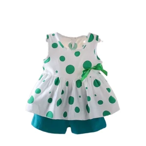 Sleeveless Top and Shorts Suit Summer Print 2-Piece Set Girl Clothes Sets for Girls