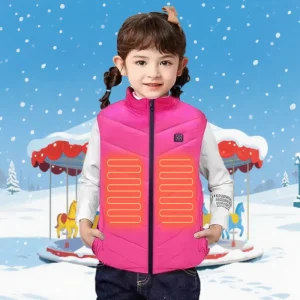 Smart USB Charging Winter Vest for Boys Girls Children’s Thermal Heated Waistcoat With Battery Heating Comfortably Warm Gilet