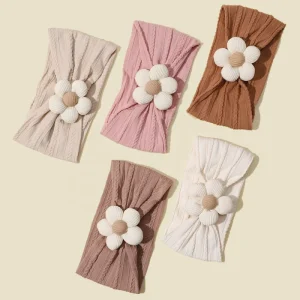 Soft Nylon Elegant Baby Flower Headbands for Kids Newborn Girls Cute Bow Eco Friendly Daily Use Hair Accessories