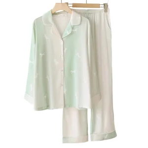 Soft and Comfortable Sleepwear with Gradient Satin Pajamas Night Suits for Girl