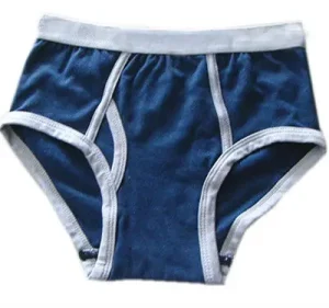Solid Color Open Fly Brand Briefs Boy Underwear