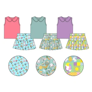 Solid Color Quick-Drying Youth Fitness Outfit Girls Sports Top Skirt Shorts Kids Yoga Set 2t 3t 5t Summer