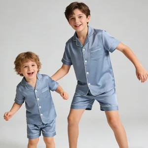 Solid Color Soft Cotton Bamboo Unisex Baby Clothes Breathable Summer Pajamas Custom Printing Summer Baby Sleepwear