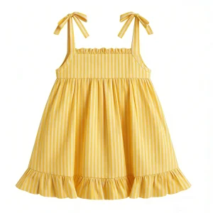 Spaghetti Strap Bamboo Baby Dress Breathable & Lightweight for Hot Days Bulk Order