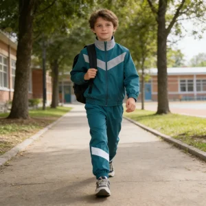 Sport Wear for Children and Kids Green Students Uniform Uniform Clothes School Gray Sports Uniforms Set for School Boys Girls