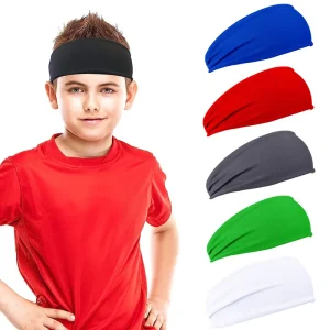 Sports Basketball Football Headbands for Boys Girls Elastic Fabric 6 Colors Outdoor Running Cycling Hairbands for