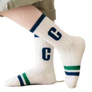 Sports Trend Super Cool Boy Series 5 Casual Style Double Size Cotton Crew Socks Knitted Breathable Design for Boys