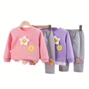 Spring Autumn 0-5Yrs Girl Long Sleeve Top With Skirt Pants Two Pieces Set Designer Kids Clothes Girls Clothing Sets