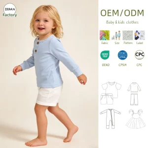 Spring Autumn Baby Cotton O Neck Long Sleeve Breathable Quick Dry Custom Printed Casual Tops ODM OEM Zhejiang Model