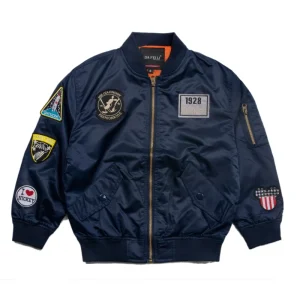 Spring Autumn Children’s Outerwear Boy and Girl Jacket MA-1 Embroidery Baseball Jacket