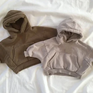 Spring Autumn Kids 100%cotton Oversize Hoodies Pullover Tops Baby Boy Sweatshirt Girl Hoodies