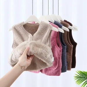 Spring Autumn Winter Children’s Casual Plus Size Eco-Friendly Windproof Breathable Polyester Waistcoat Vest for Boys Girls
