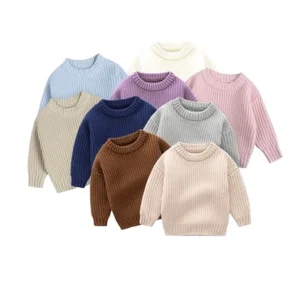 Spring Autumn and Winter Baby Sweater Infant Round Neck Boy Girl Children’s Infant and Toddler Knitted Sweater