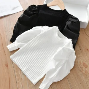 Spring Baby Toddler Girls Blouse White Kids Ruffles Shirt Children Clothes Long Sleeve Girl Tops and Blouses