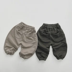 Spring Children’s Sports Casual Pants for Boys and Girls Cotton Loose Trousers