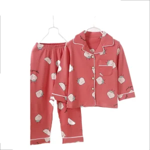 Spring Girls Pyjamas Set Long Sleeve Children Pjs Cotton Girls Sleepwear Pajamas Factory