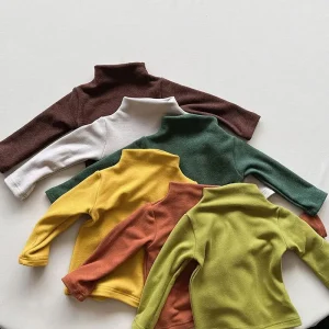 Spring Toddler Long Sleeve Solid Color Top Kid O Neck Cotton Classic Sweater Children Fashion Boy Clothes