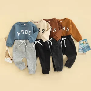 Spring and Autumn New Boys and Girls Kids Baby Long Sleeve Splice Terry Cotton Sweater Shirt