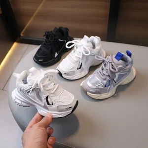 Spring and Autumn Style Children’s Sports Shoes Mesh Breathable Running Shoes for Children Suitable for Boys and Girls