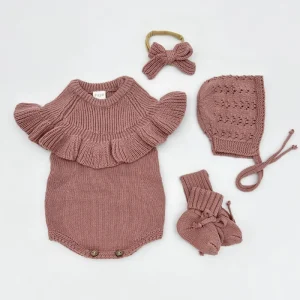 Spring and Summer Baby Knitted Romper Infant Girls Cotton Sweaters Toddlers Sleeveless Vest Newborn Knit Clothes