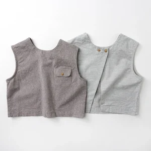 Spring and Summer Children’s Sleeveless Vest Solid Color Boys Baby Cotton Waistcoat Kids Clothes