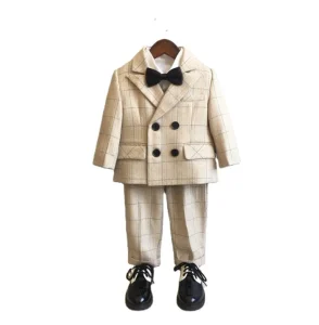 Spring and Summer Children’s Waistcoat Suit Children’s Vest Set Piano Host Performance Boys Dress Boys Three-piece Set