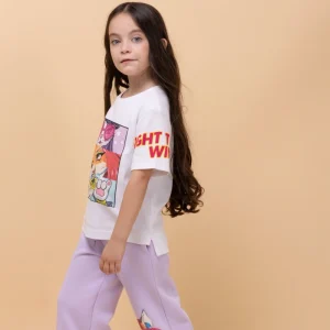Stilnyashka 23727 6 Toddler Girls Clothing Set Girls T Shirts and Girls Pants Purple Children’s Clothing