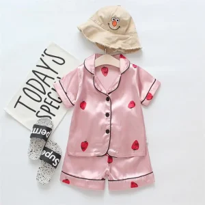 Summer Baby Kids Pajamas Sleepwear Clothes Children Girls Pajama Kids Set