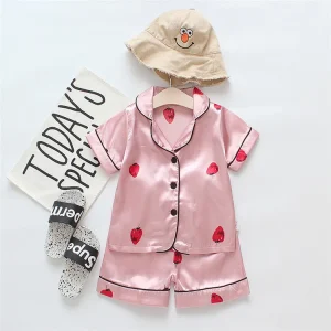 Summer Baby Kids Pajamas Sleepwear Clothes Children Girls Pajama Kids Set