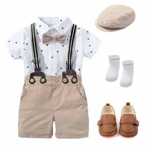 Summer Boys Sets Trendy T-Shirts and Shorts Lightweight Comfortable for Kids Wear Hot Weather