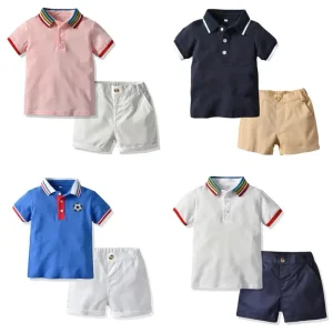 Summer Boys Short-Sleeved Polo Shirt