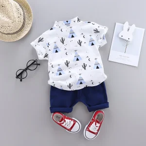 Summer Casual Children’s Clothing Boys Comfortable Printed Short Sleeve T shirt Boy’s T shirts