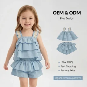 Summer Casual Cotton Toddler Girls Clothing Sets Cute Sleeveless Top Shorts 2 Piece Fashion Baby Girl Outfits