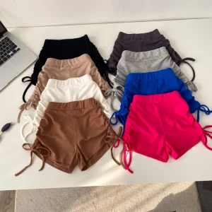 Summer Casual Wide Leg Shorts Women High Waist Trousers Girls